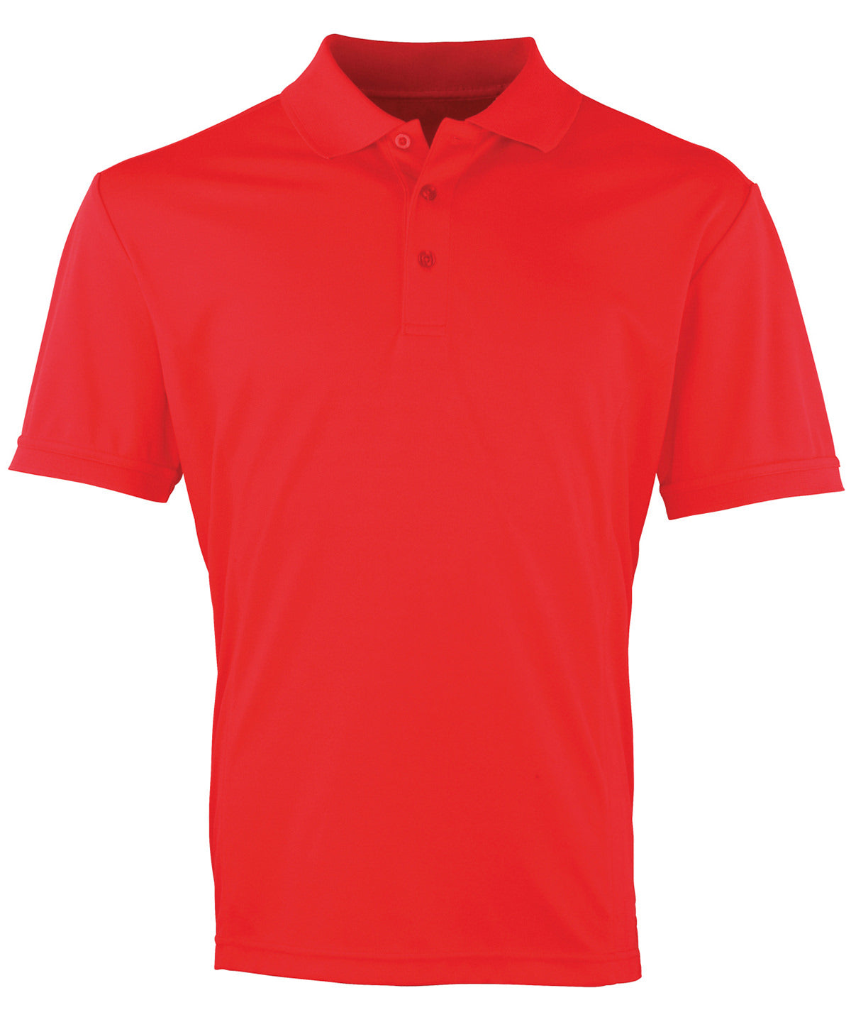 Fitted short sleeve Collared Polo T-shirt - Strawberry Red
