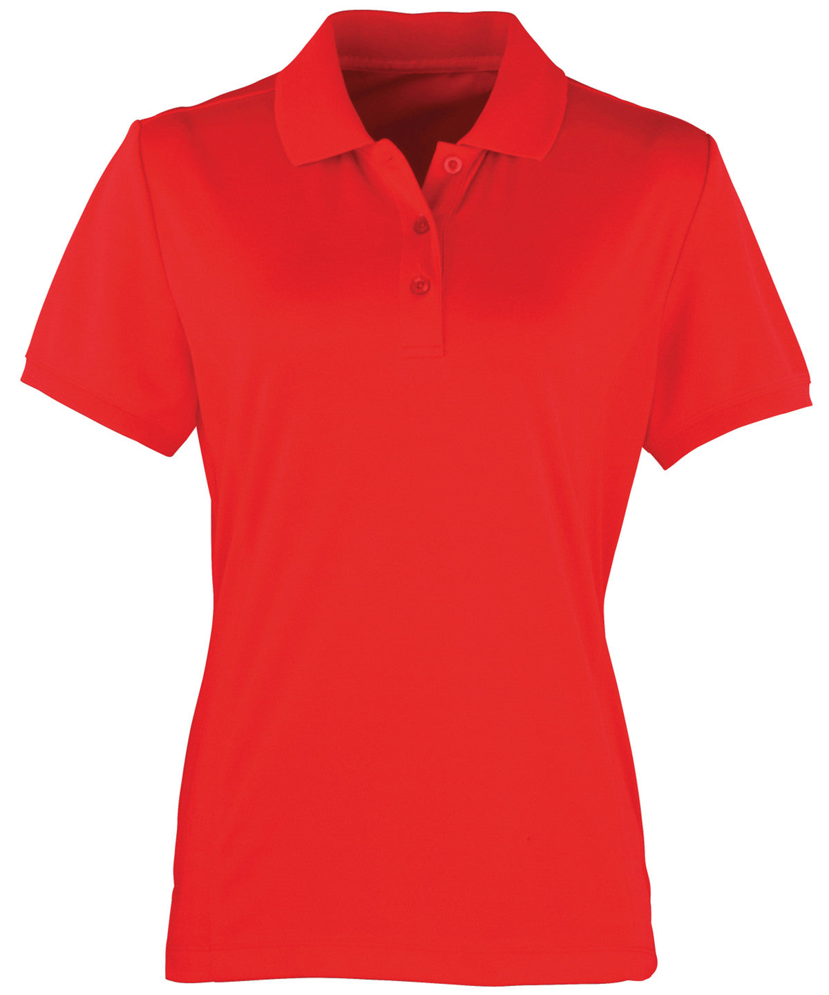 Women's Fitted short sleeve Collared Polo T-shirt Strawberry Red