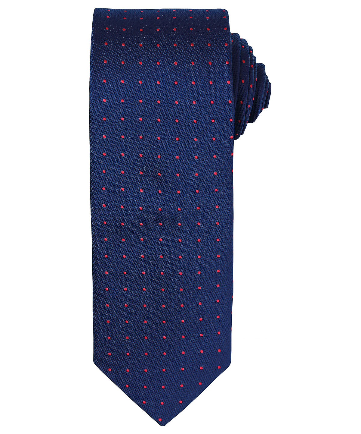 Micro Dot Patterned Business Tie - Navy/Red