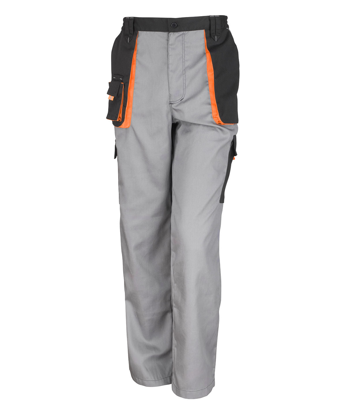 Work-Guard Lite Water Repellent Work Trousers - Grey/Black/Orange