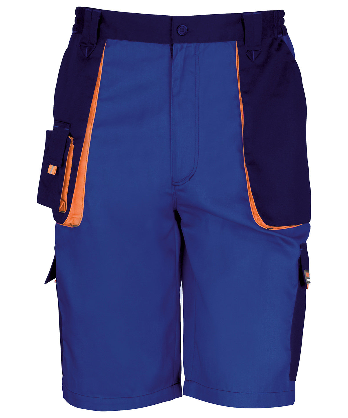 Work-Guard Lite Water-Repellent Work Shorts - Royal/Navy/Orange