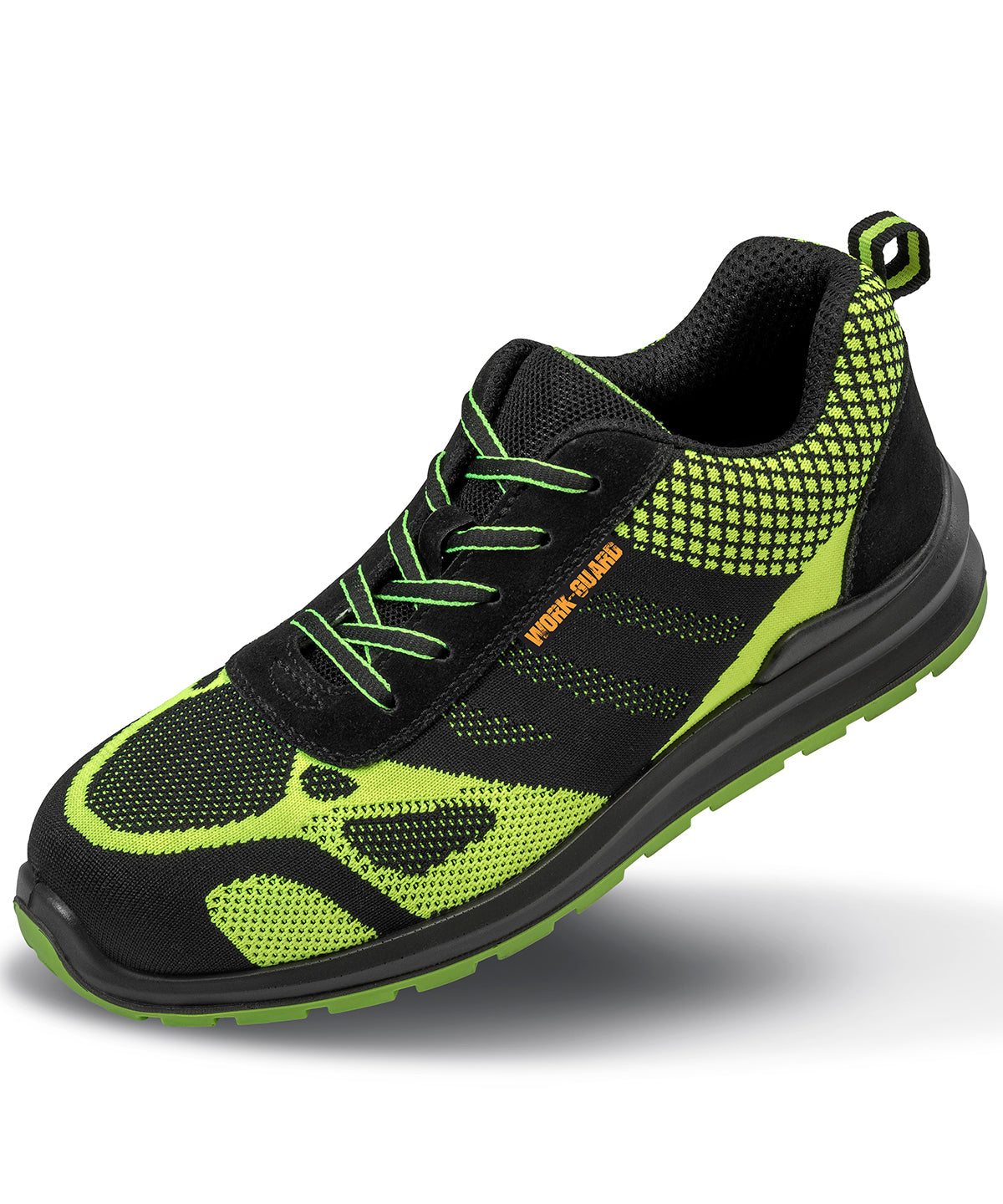 Knit Steel Toe Safety Trainer - Neon Green/Black