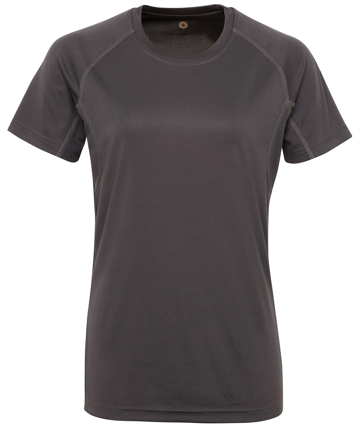 Womens Pannel Sports T-shirt - Charcoal