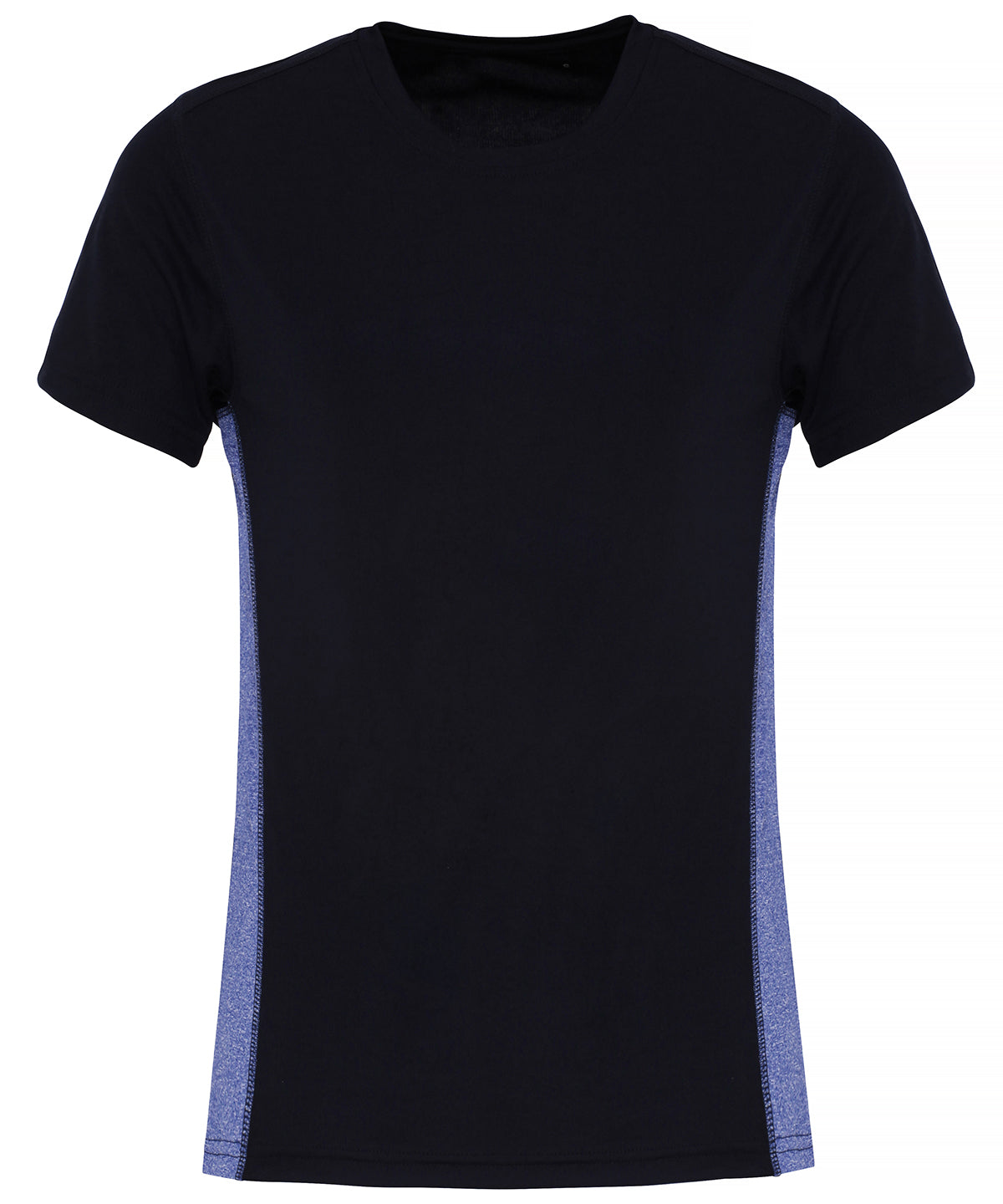 Women's Contrast Panel Performance Sports Tee
 - French Navy/Blue Melange