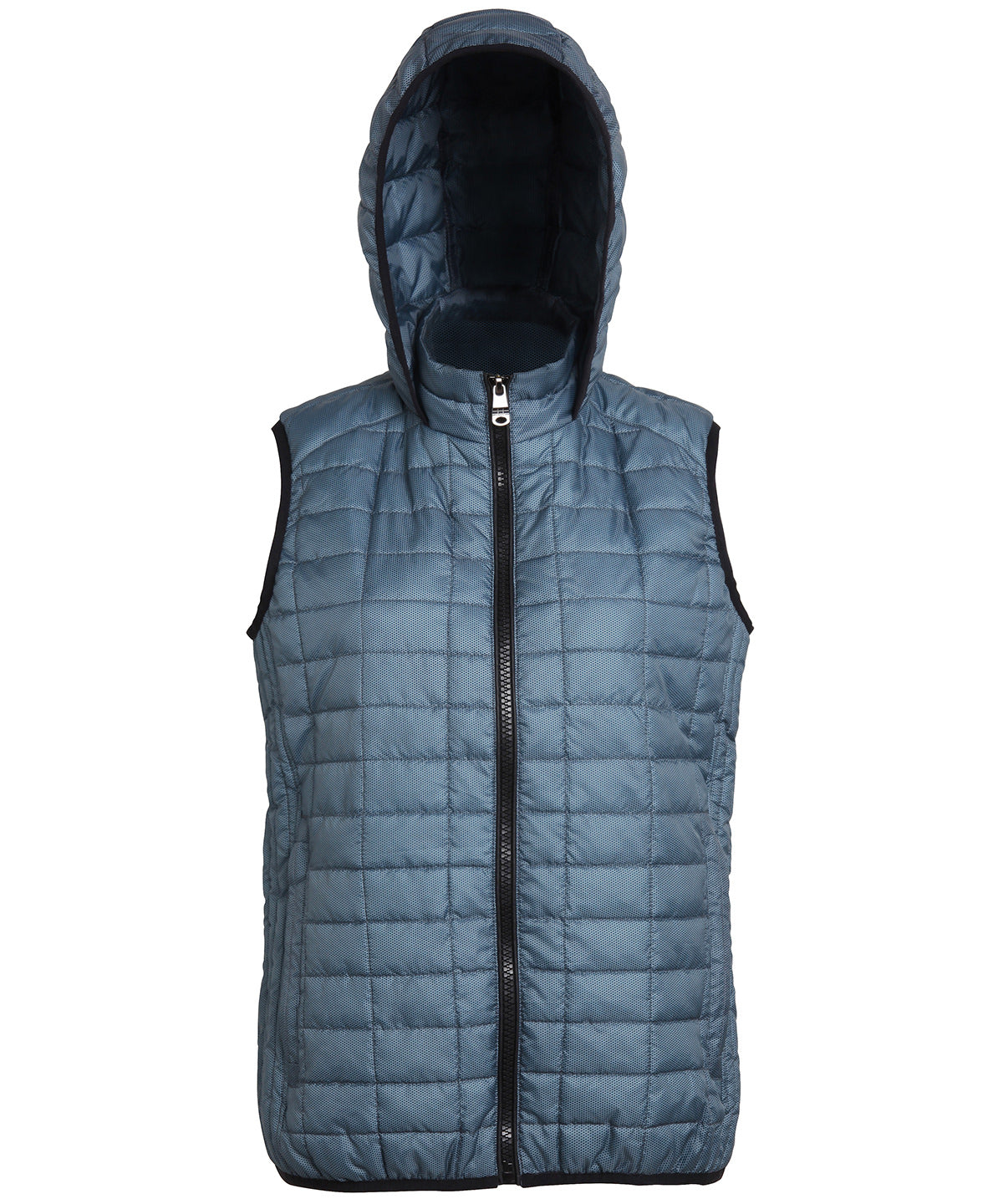 Women's Honeycomb Slim-Fit Hooded Gilet - Steel