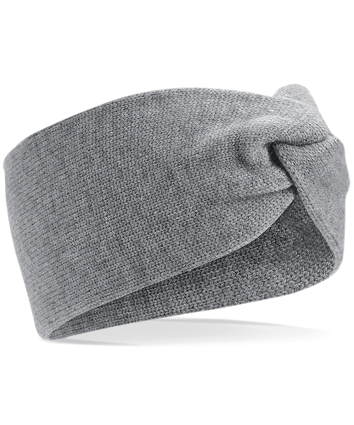 Twist Knit Soft-Touch Winter Headband - Grey Marl