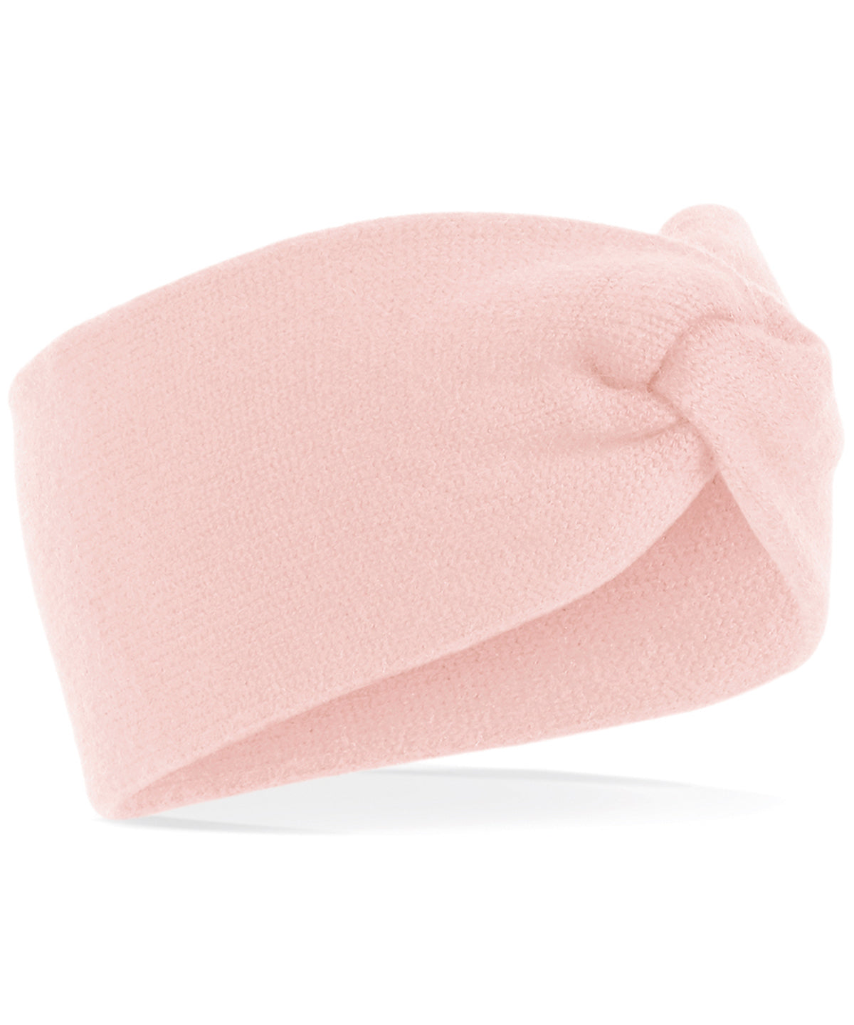 Twist Knit Soft-Touch Winter Headband - Pastel Pink