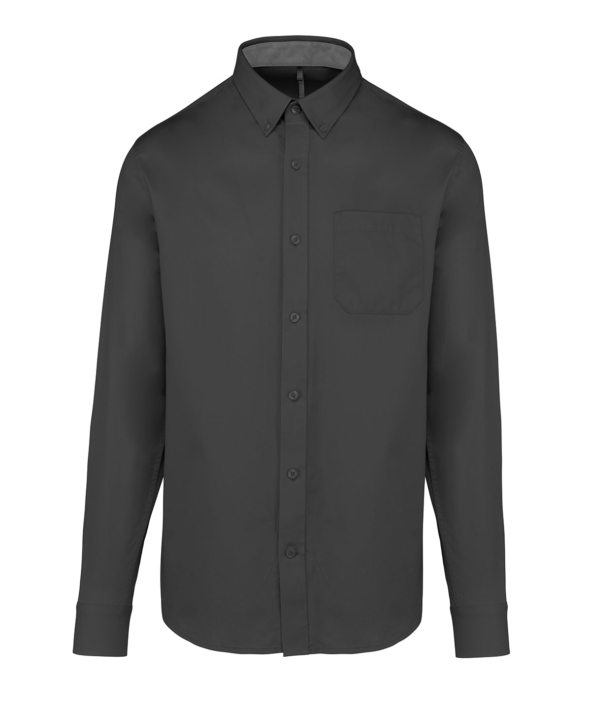 Men's Nevada Cotton Long Sleeve Shirt - Dark Grey