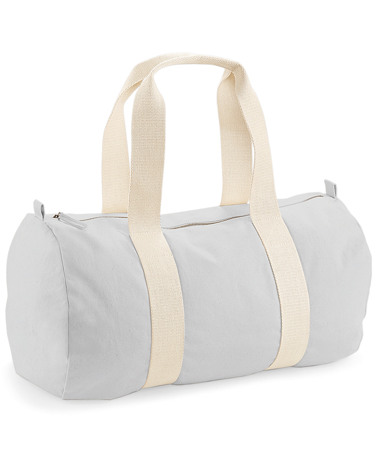 Organic Cotton Barrel Bag - Light Grey