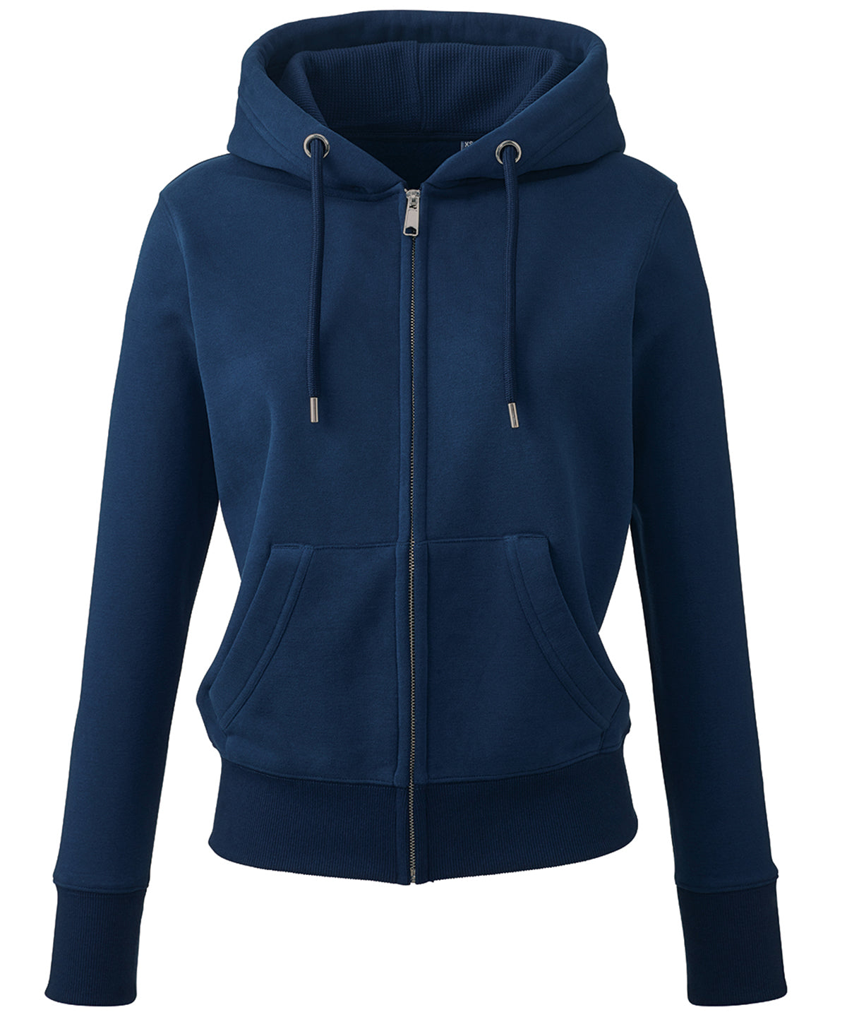 Women's Soft-Feel Full-Zip Organic Cotton Hoodie - Navy