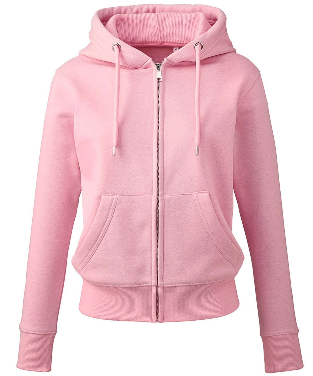 Women's Soft-Feel Full-Zip Organic Cotton Hoodie - Pink