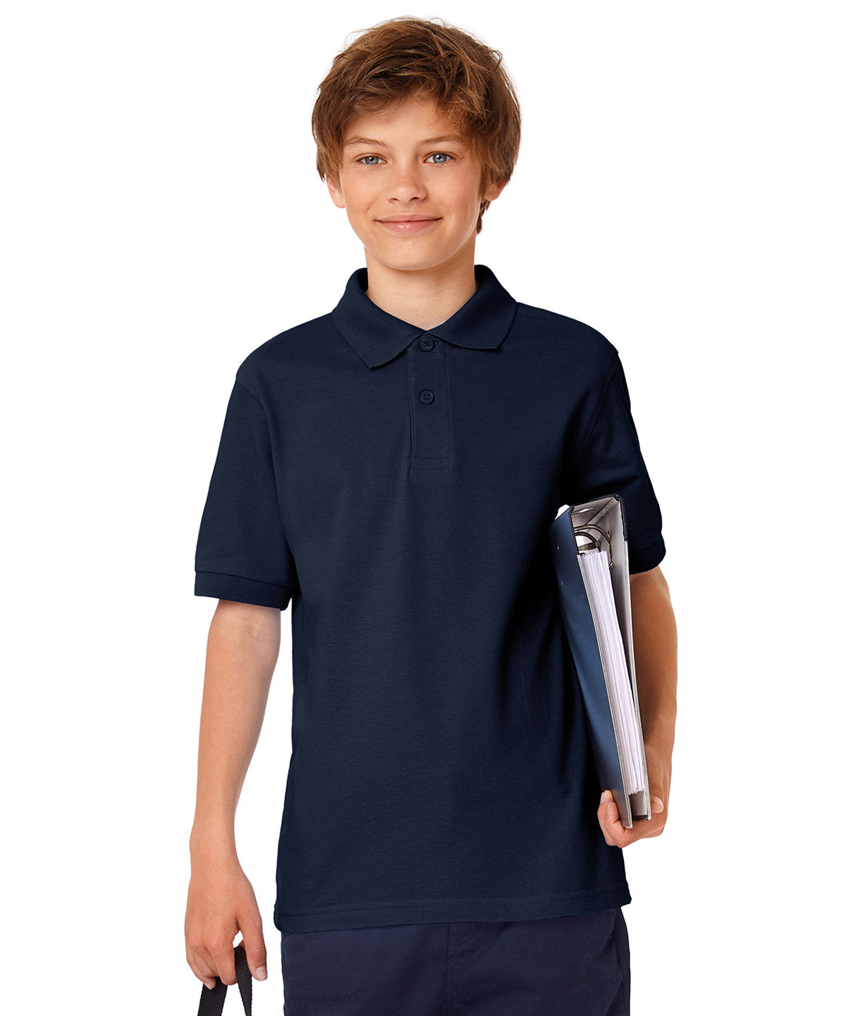 Kids' Short-Sleeve Piqué Polo Shirt - Royal Blue