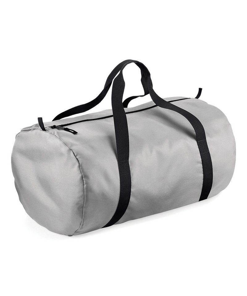 Packaway Water-Resistant Barrel Bag - Silver/Black