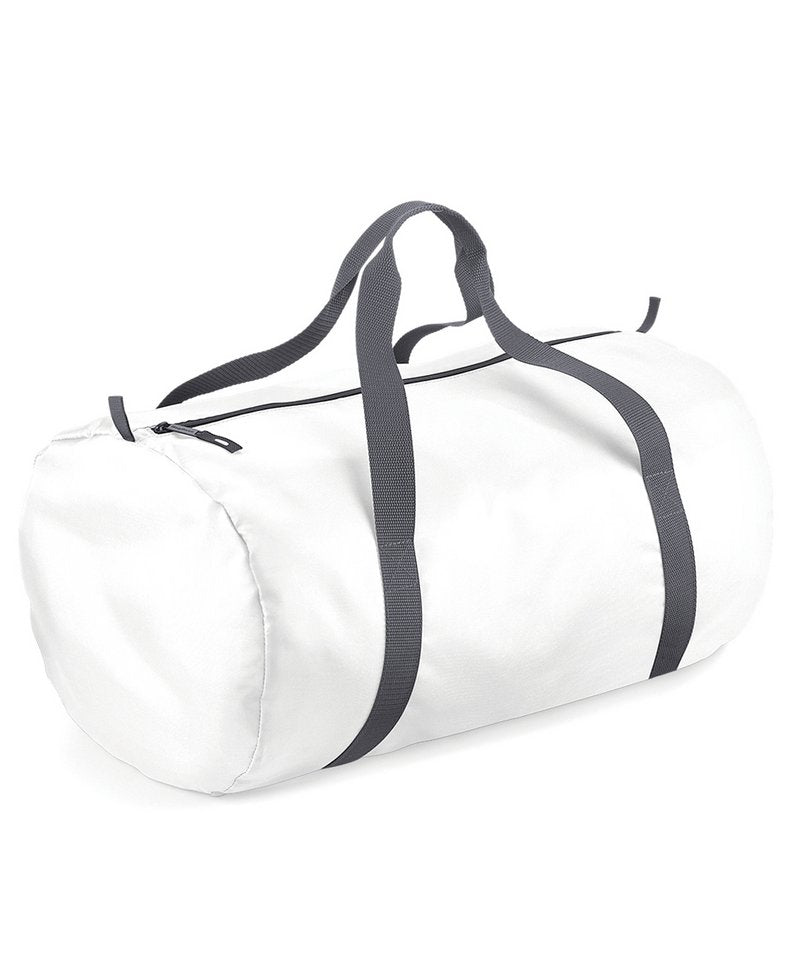 Packaway Water-Resistant Barrel Bag - White