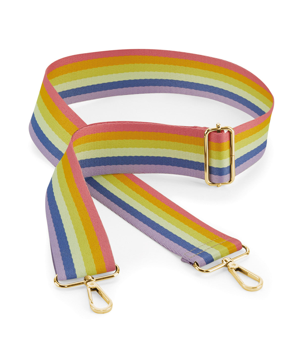 Adjustable Bag Strap with gold metal trims
 - Rainbow