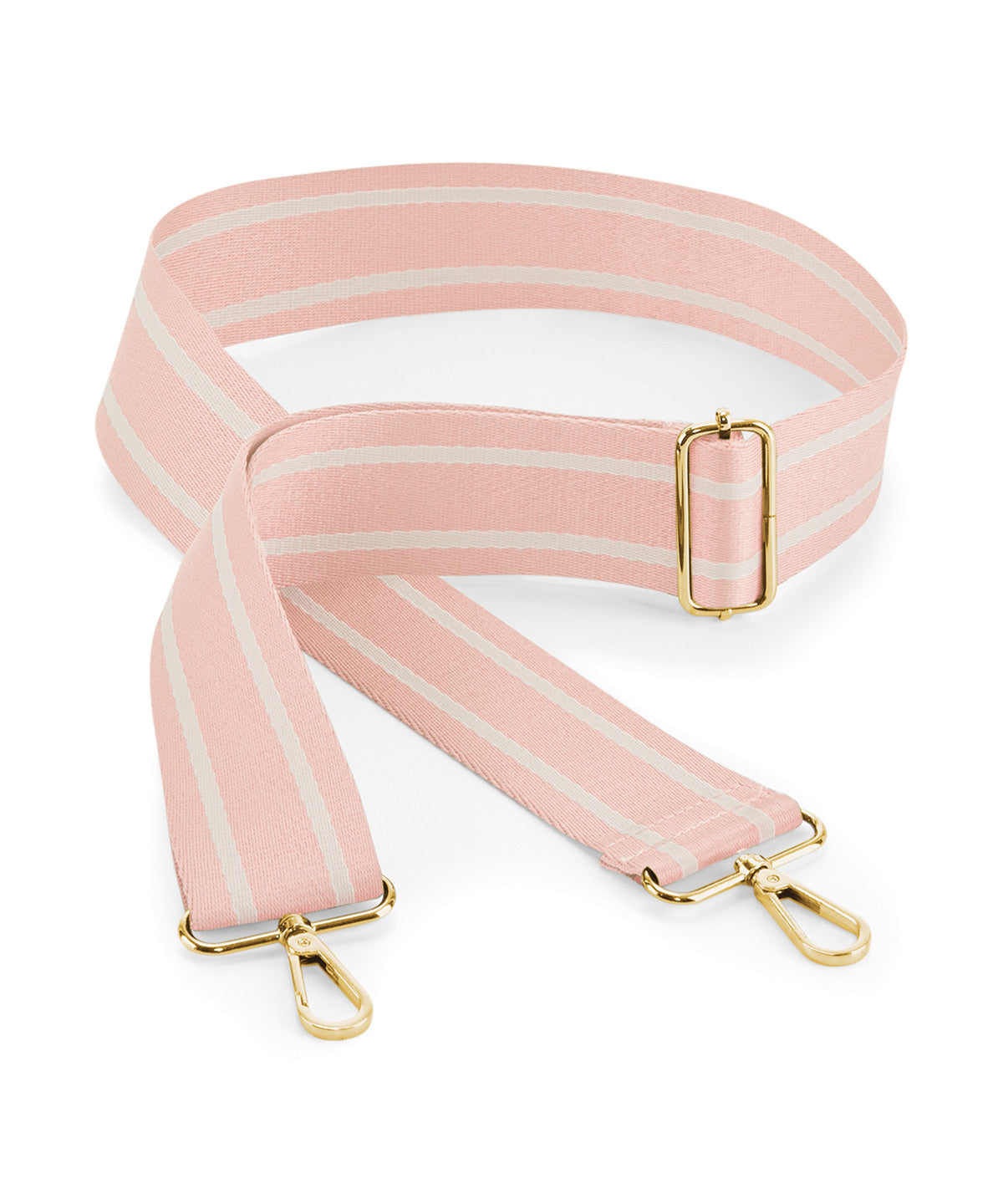 Adjustable Bag Strap with gold metal trims
 - Soft Pink/Oyster
