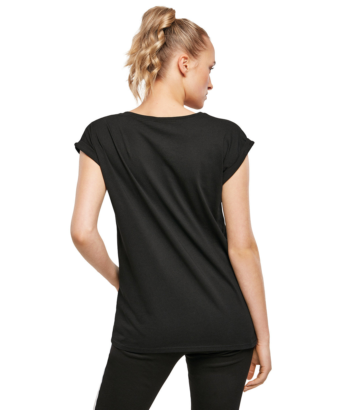 Women's organic extended shoulder tee