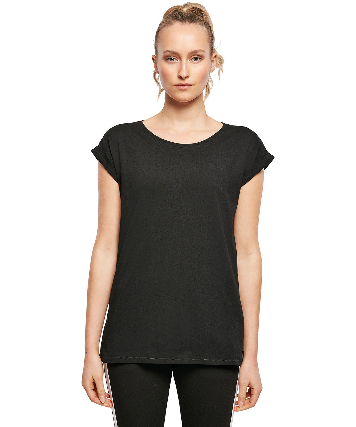 Women's organic extended shoulder tee