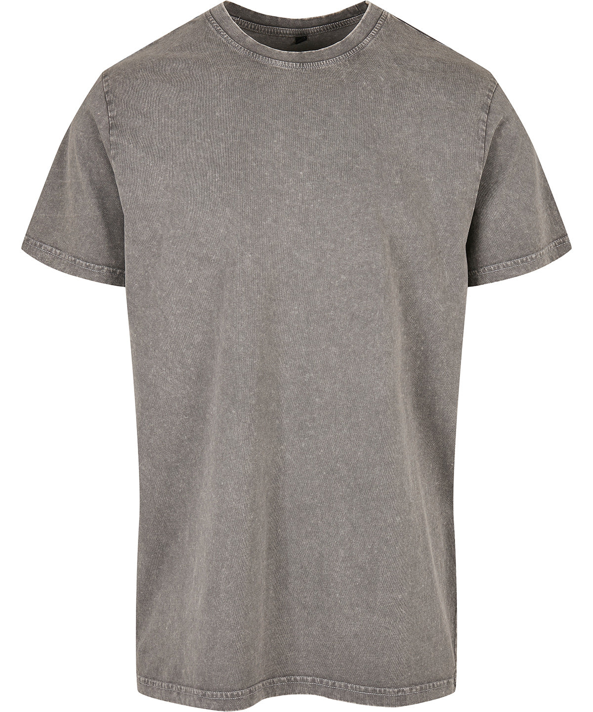 Regular Fit Acid Wash Tee  - Asphalt
