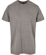 Regular Fit Acid Wash Tee  - Asphalt