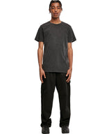 Regular Fit Acid Wash Tee  - Baltic Blue