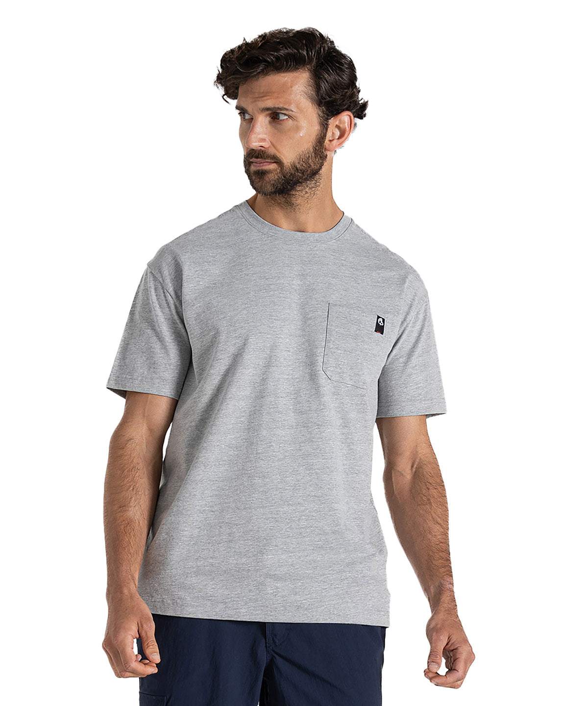Wakefield pocket workwear t-shirt - Soft Grey Marle