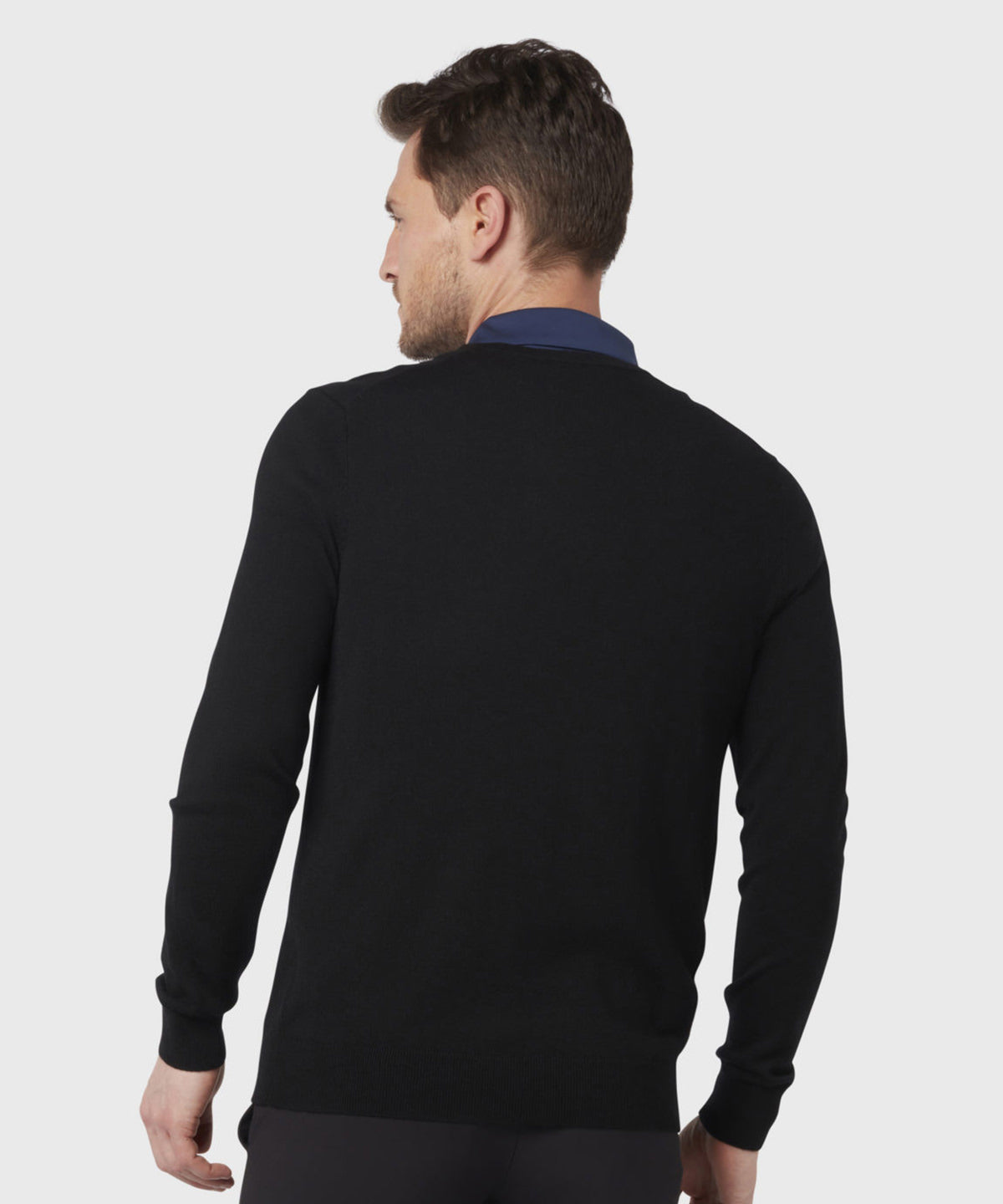 Ribbed v-neck Merino sweater