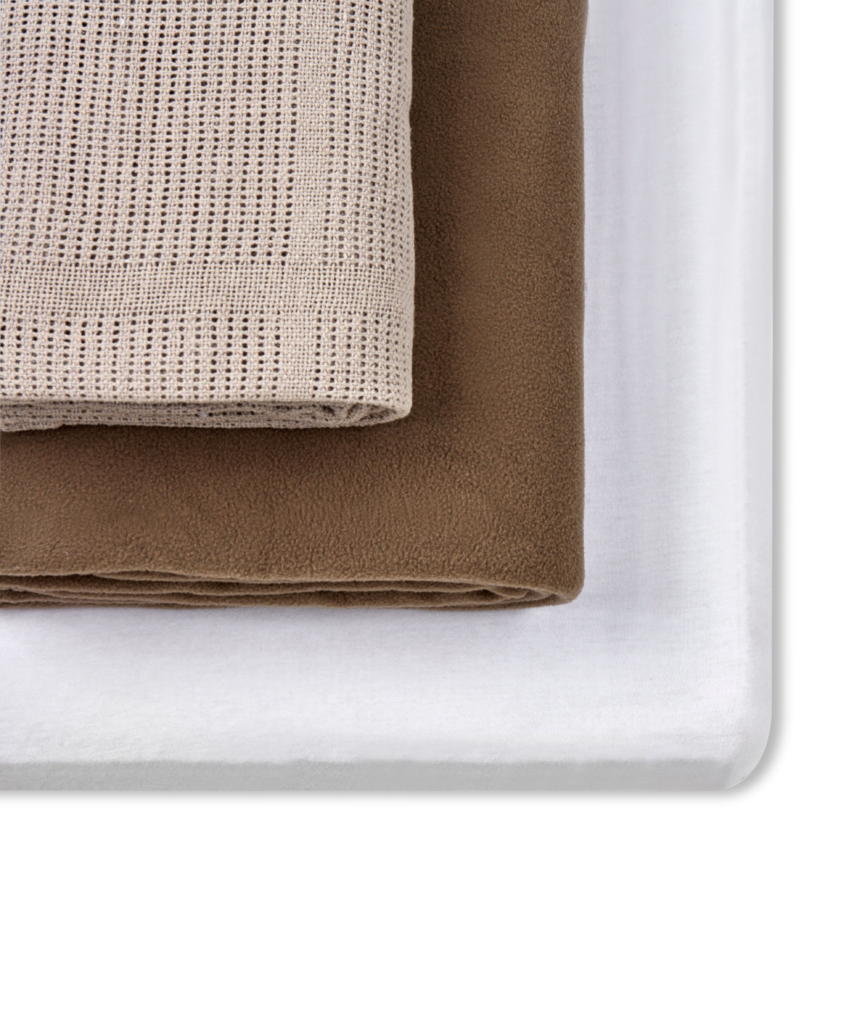 Baby Cot Bed 3-Piece Starter Set - Dark Grey/White