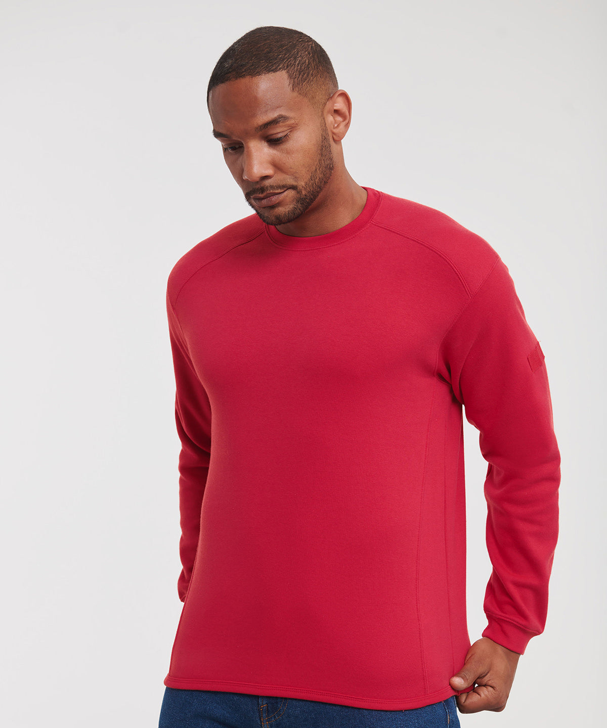 Heavy-Duty Workwear Crew Neck Sweatshirt - Orange