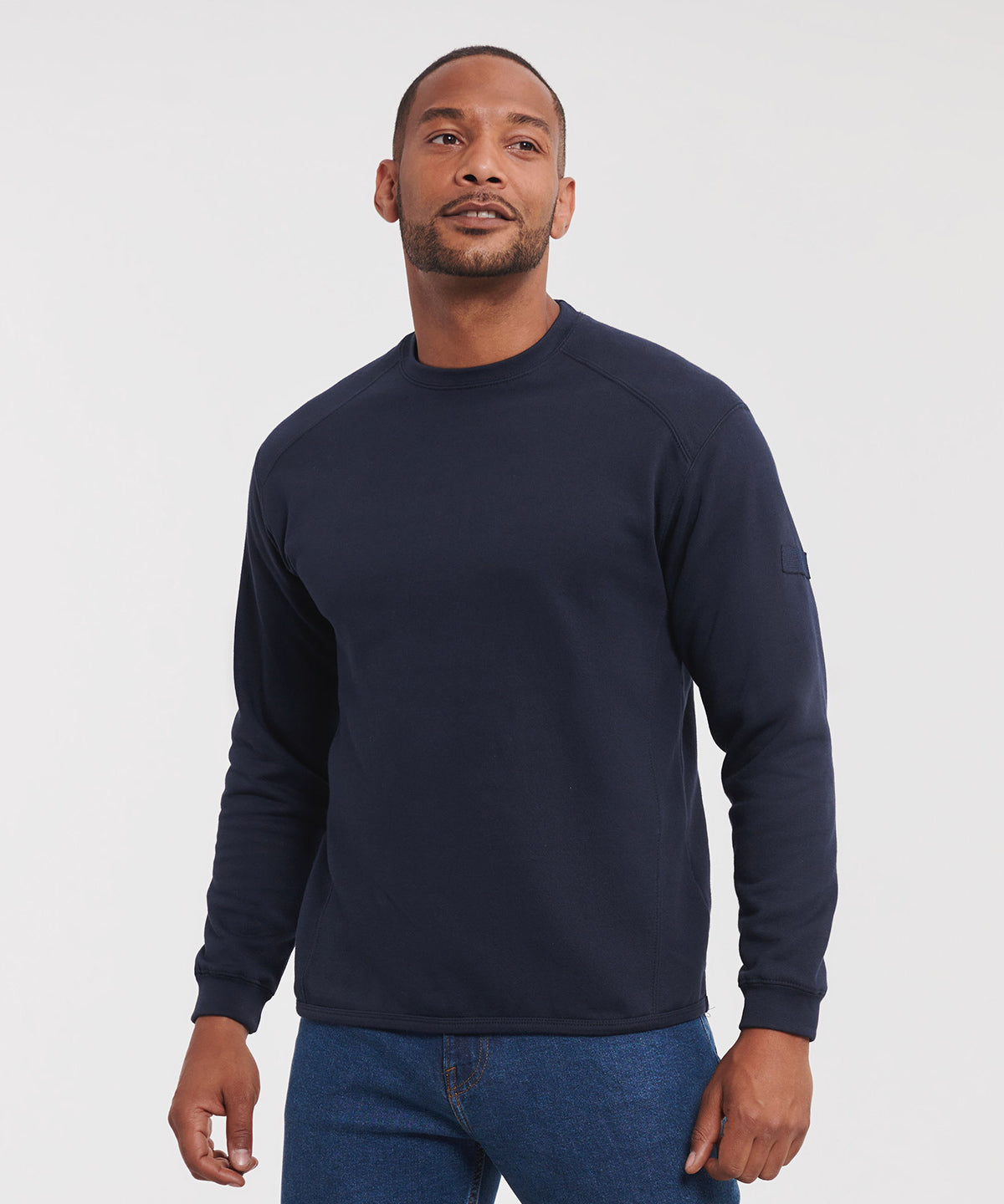 Heavy-Duty Workwear Crew Neck Sweatshirt - Orange