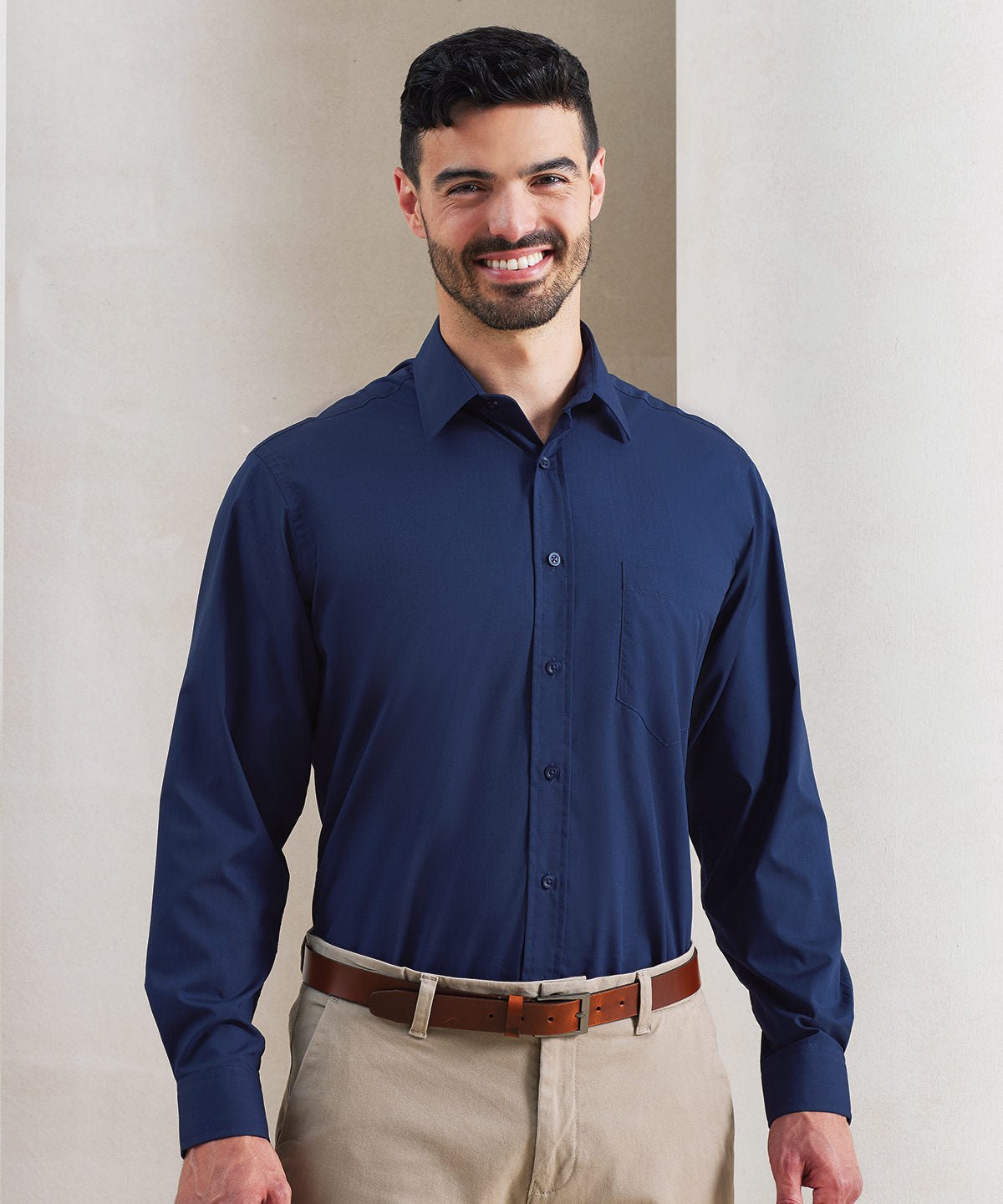 Long sleeve poplin shirt