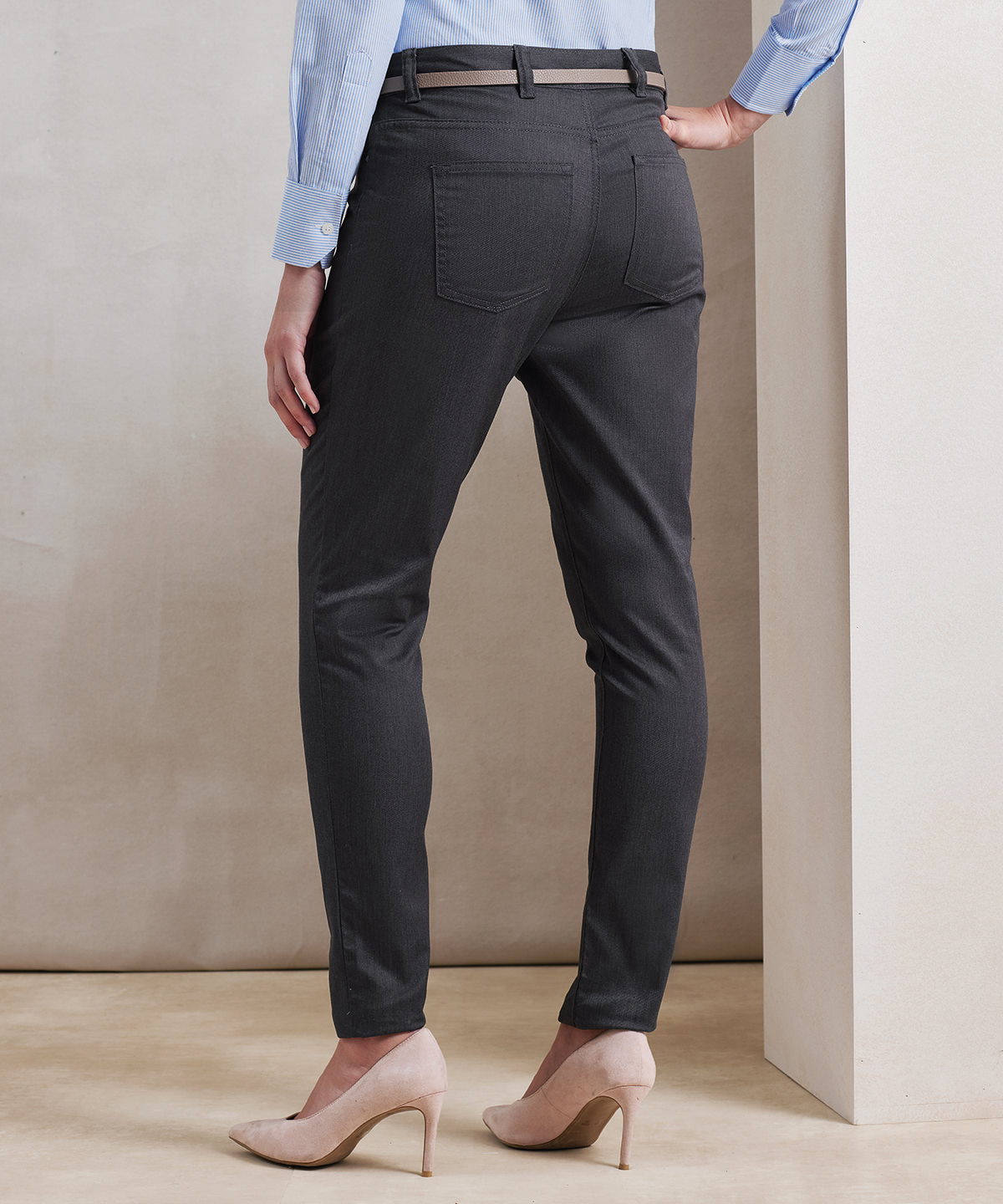 Women's Stretch Chino Jeans - Classic Workwear - Steel
