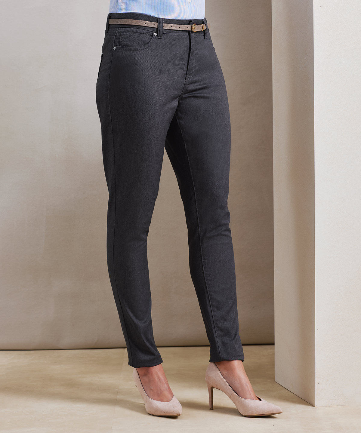 Women's Stretch Chino Jeans - Classic Workwear - Steel