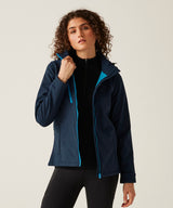 Women's venturer 3-layer hooded softshell jacket - Black/Red
