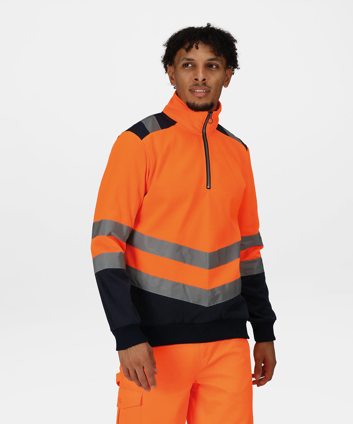 Pro hi-vis ¼-zip sweatshirt