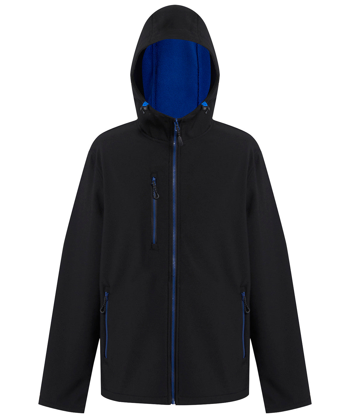 Navigate 2-layer hooded softshell jacket - Black/New Royal
