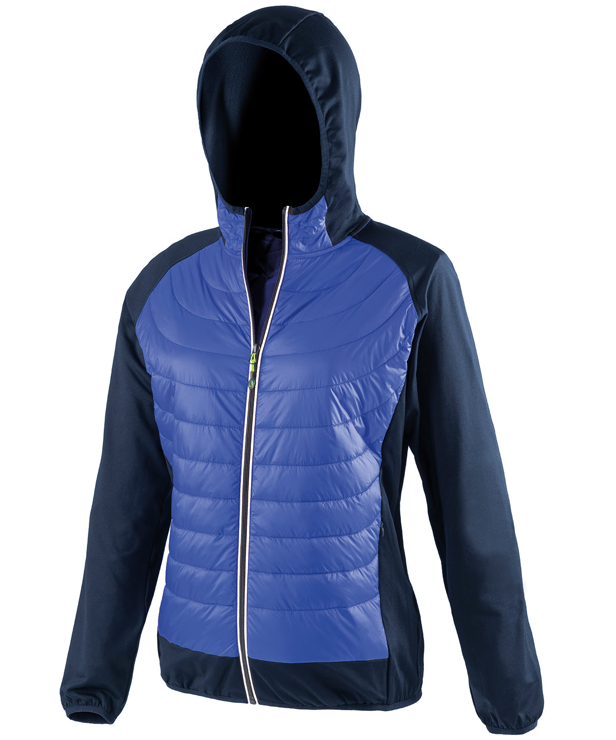 Women's Fitness Jacket with a padded body - Royal/Navy
