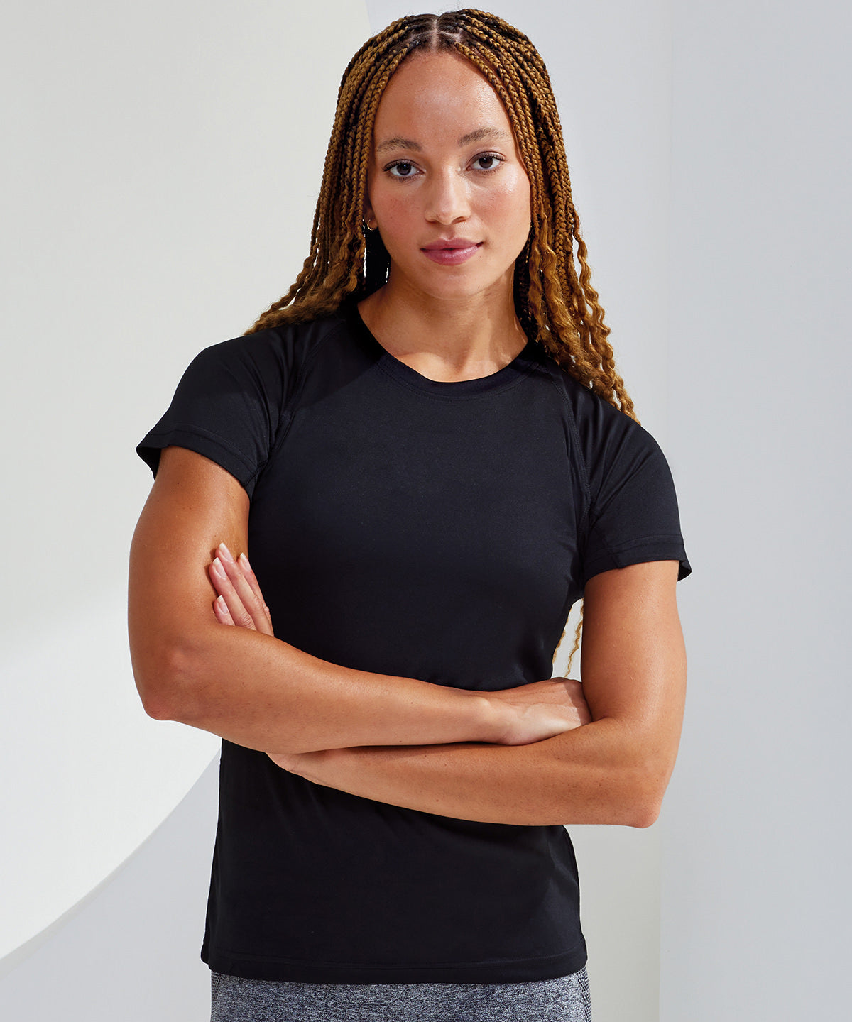 Womens Pannel Sports T-shirt - Fire Red