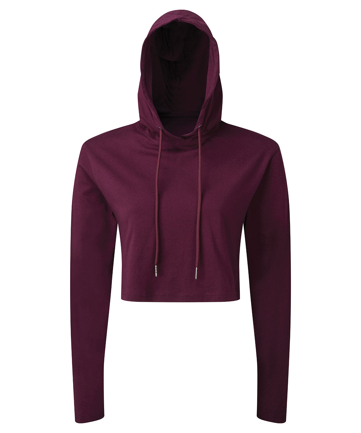 Women's Cropped Long Sleeve Hoodie - White