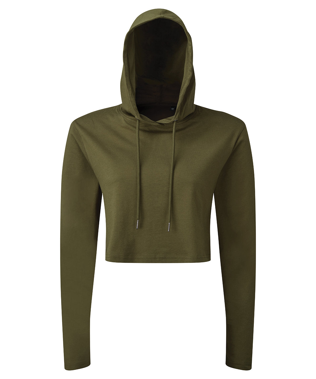 Women's Cropped Long Sleeve Hoodie - Olive