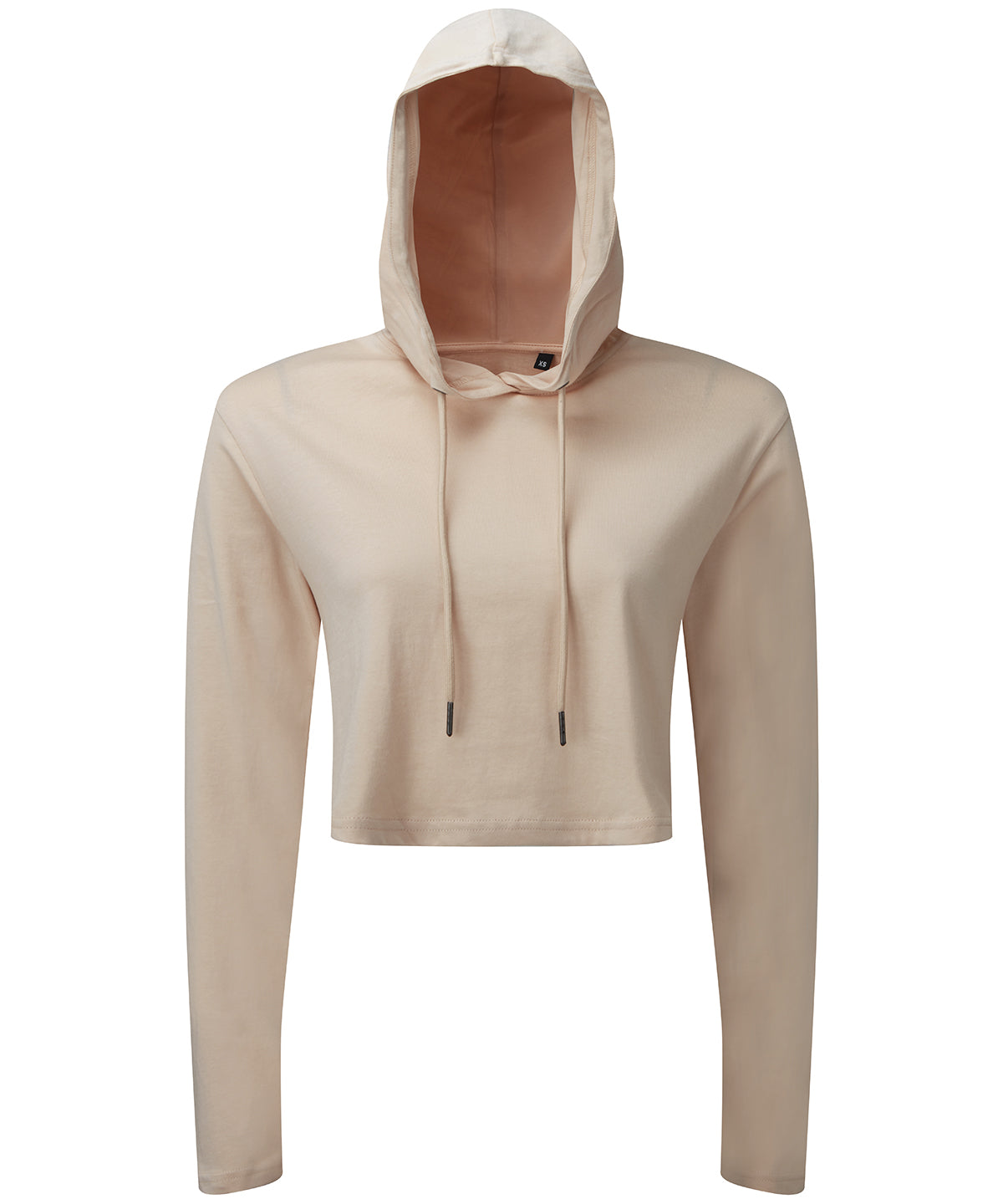 Women's Cropped Long Sleeve Hoodie - Nude