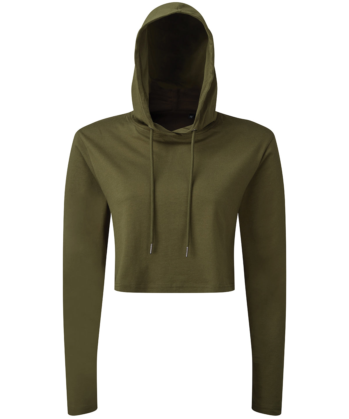 Women's Cropped Long Sleeve Hoodie - Olive