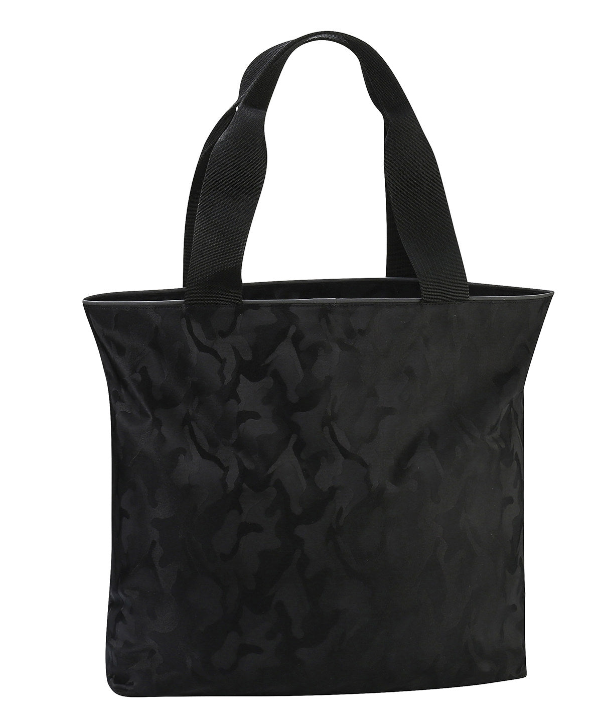 Camo Shoulder Tote Bag. Magnetic Fastening. - Black Camo