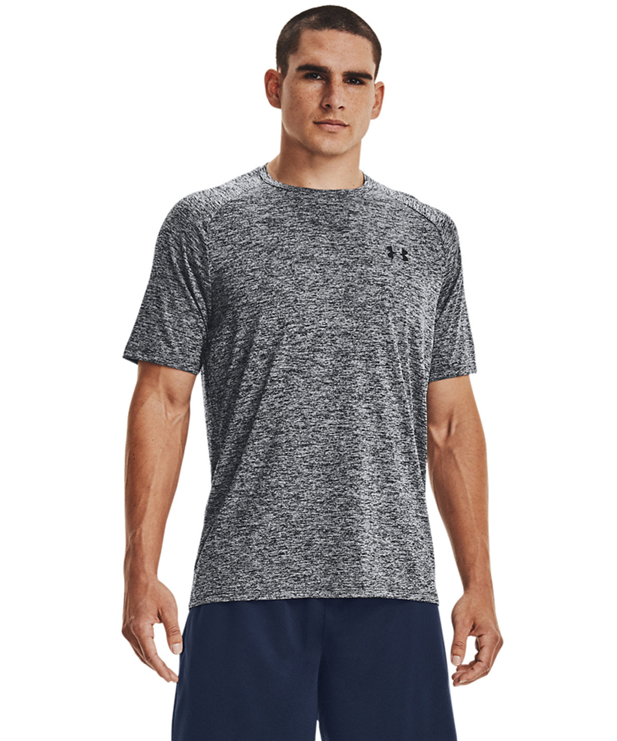 Under Armour - Tech™ short sleeve - Steel Light Heather/Black