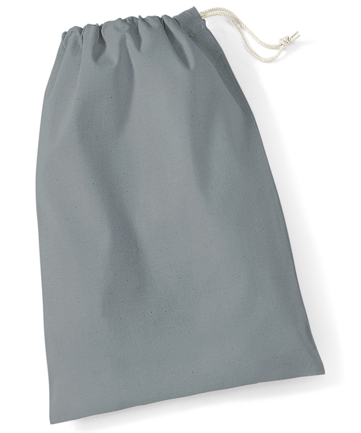 Cotton Stuff Bag with Rope Drawcord - Pure Grey